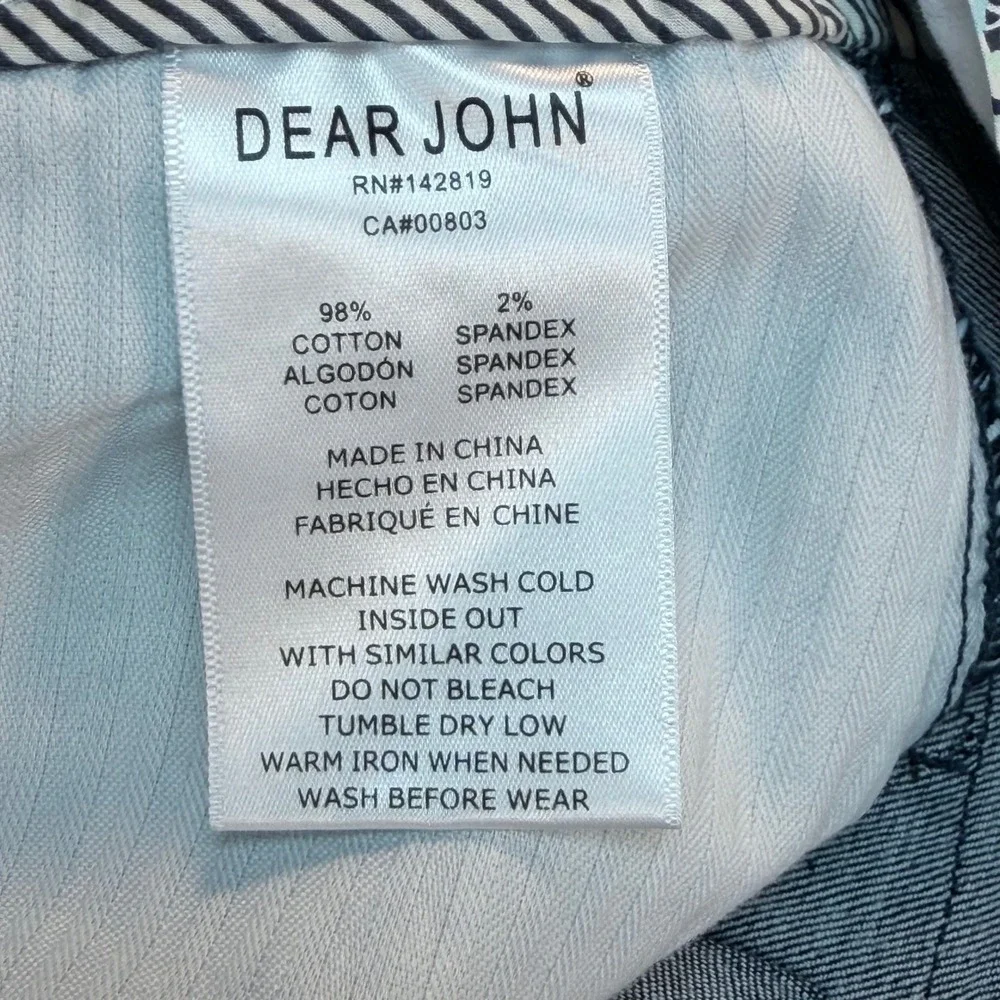 Dear‎ John Hampton Shorts Womens 32 Blue Denim Look Cuffed Stretch Casual